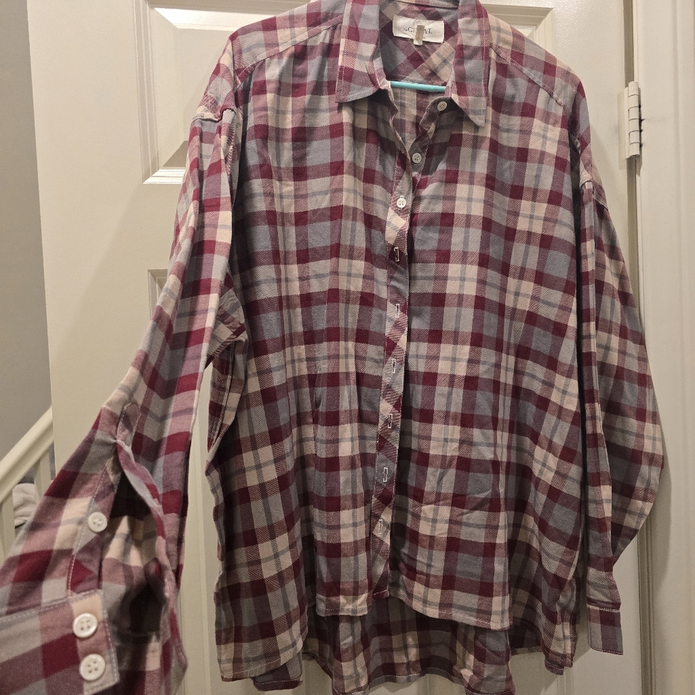 THE GREAT, 3, Burgundy Plaid Shirt
